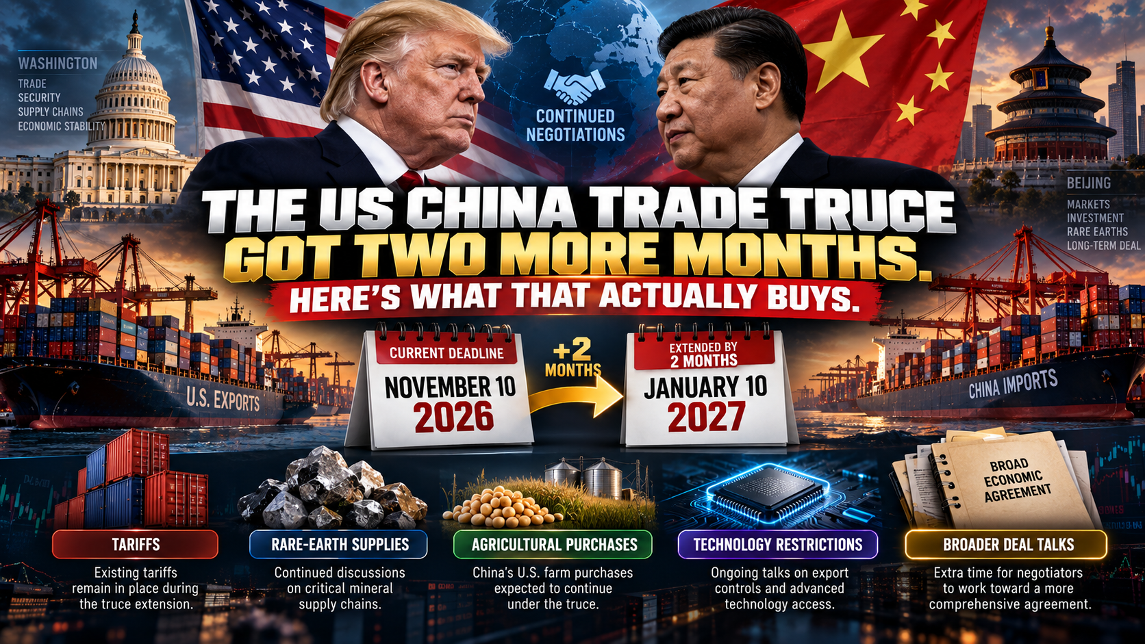 The US China Trade Truce Got Two More Months. Here’s What That Actually Buys.