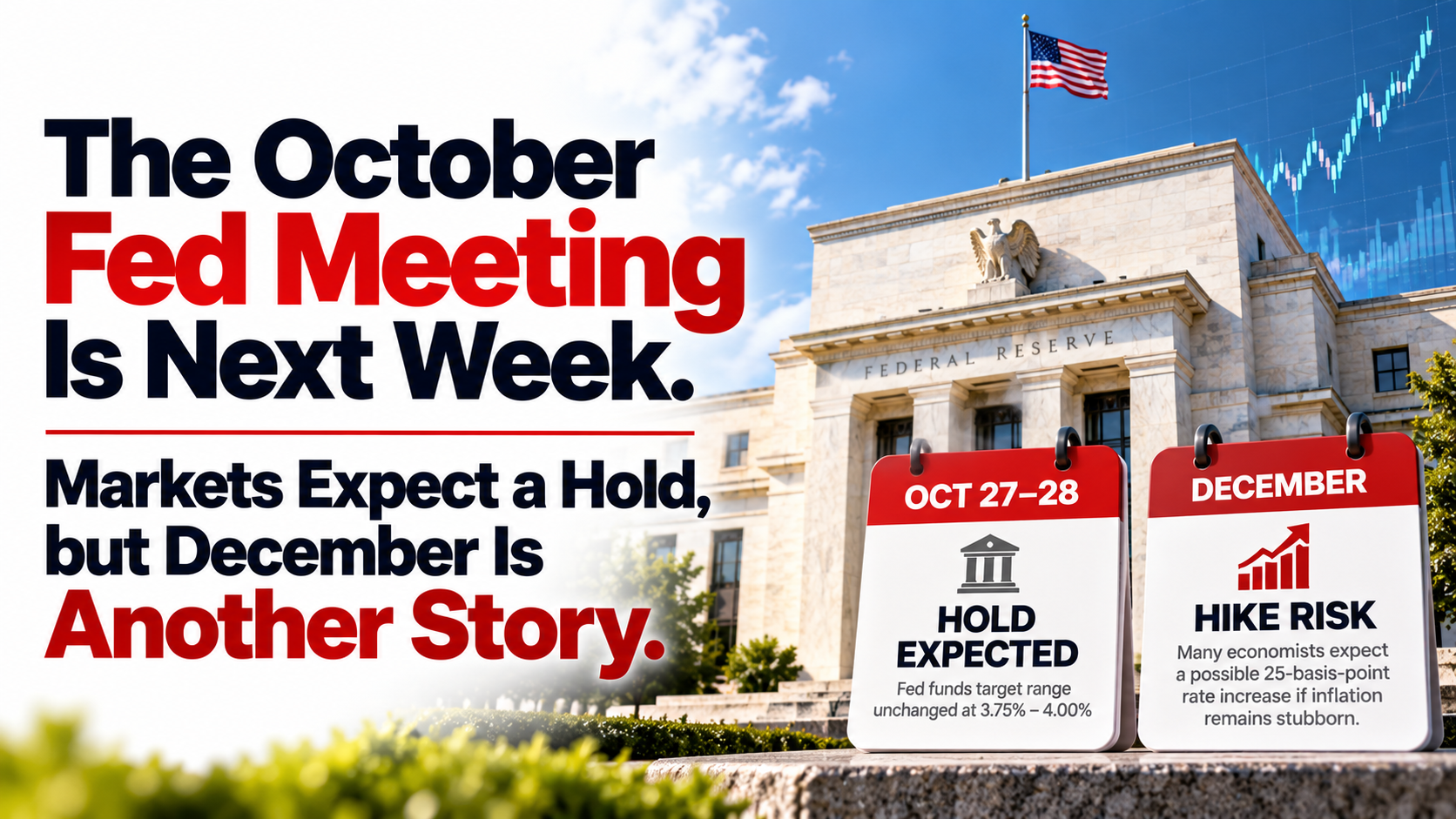 The October Fed Meeting Is Next Week. Markets Expect a Hold, but December Is Another Story.